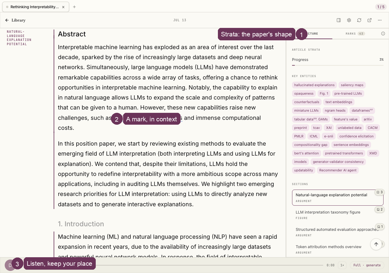 One clean, structured reading surface, built from the PDF.